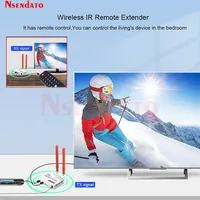 Kit Extensor Inalámbrico de Metal 58G 4K 1080P 300m 1 TX-1 RX Transmisor y Receptor de Video con Salida IR para TV/PC