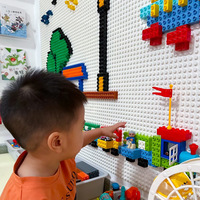 Mur de blocs de construction pour enfants à grandes particules, jouet de sol, puzzle DIY combinable, mural, pour couloir d'école maternelle et entrée
