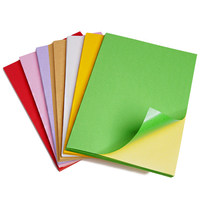 Papel Autoadhesivo Mate y Brillante en Colores A4, Hoja de Etiquetas Imprimibles por Inyección de Tinta y Láser para Etiquetas de Logotipo y Embalaje