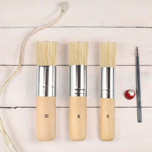 BOMEIJIA Modèle A0501 3 pièces Pinceaux en bois à poils naturels purs pour la peinture <span class=keywords><strong>acrylique</strong></span> à l'huile et à l'aquarelle - Product Image 3