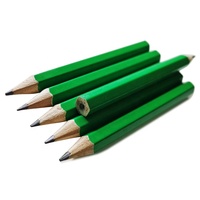 Crayons en graphite promotionnels en bois populaires, couleur de barillet personnalisée, 3,5 pouces, logo personnalisé, ensemble de crayons HB à mine noire, crayon de golf