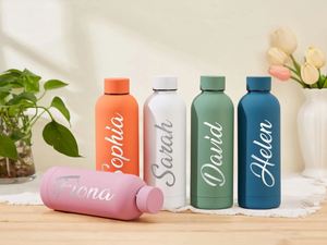 Botellas de Agua Deportivas Portátiles de Acero Inoxidable con Aislamiento al Vacío de Doble Pared y Boca Pequeña, Pintadas en Goma, de 350 ml, 500 ml y 750 ml - Product Image 2