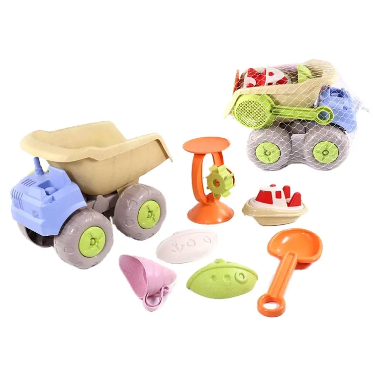 Mainan musim panas mainan truk plastik cetakan pasir barang pantai untuk mainan pantai anak