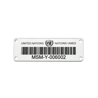 Autocollants en aluminium pour flacons en verre cosmétiques OEM Plaque signalétique avec code QR