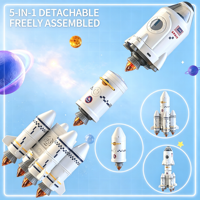 Jouet fusée spatiale pour enfants, fabriqué en Chine, personnalisé, OEM, avec centre de contrôle de lancement et mini astronaute