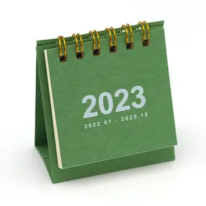 2022 2023 Einfaches einfarbiges Mini-Desktop-Papier Einfacher Kalender Jährlicher Organizer-Schreibtisch