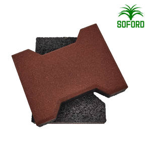 Adoquines de goma antideslizantes para exteriores, con forma de hueso de perro, para pasarela/Parque, personalizados de fábrica - Product Image 5