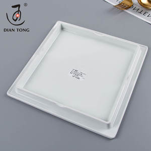 12 بوصة جودة عالية للفنادق البلاستيكية شعار مخصص طباعة الطعام مطعم أطباق تقديم الحلوى - Product Image 5