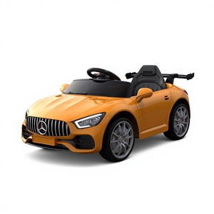 Auto Deportivo Eléctrico GT de 12V para Niños, Color Naranja Metálico, con Alerón Trasero Grande, Rejilla Vertical y Llantas de Aleación Plateadas - Product Image 1