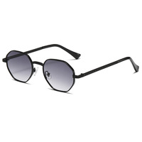 Lunettes de soleil de luxe de marques célèbres pour femmes, lunettes de soleil à monture métallique pour hommes, lunettes hexagonales, protection UV400, LOGO PERSONNALISÉ