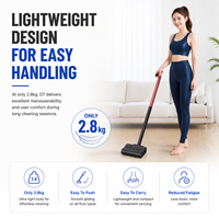 2.8kg Lightweight Self Cleaning Floor Washer 180° Lay Flat Design 55dB Low Noise Cordless Wet and Dry Floor Cleaner