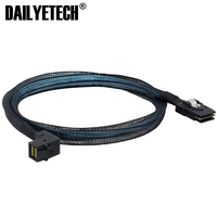 Mini SFF-8643 SAS de 90 grados, 1M, HD, ángulo de 90 a SAS, SFF-8087 Raid, Conector de tarjeta de matriz recta, Cable de datos