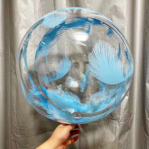 Adesivi per Palloncini Bobo Stampati all'Ingrosso, Palloncini Bobo Trasparenti LED in PVC da 10 Pollici Iridescenti Olografici - Product Image 1