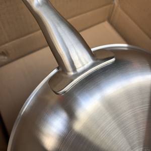 Sartén de acero inoxidable sin recubrimiento de 28cm, sartén de acero 18/10 para huevos fritos y tortitas, sartén para cocinar - Product Image 3