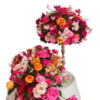 Neue 2,4*2,4-m große rosarote, pinkfarbene Kunstblumen Hochzeits-Hintergrundbogen-Dekoration Blumenarrangement Blumenbälle