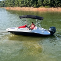 Fournisseur direct de bateaux en Chine, bateau à moteur miniature en fibre de verre de 15 pieds sur mesure