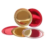 Assiettes jetables en carton gris épais de la série Laser Gold pour barbecue moyen-oriental, style moderne minimaliste, origine Zhejiang