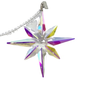 Adorno de Copo de Nieve de Cristal con Estrella Pequeña para Colgar en el Árbol de Navidad - Product Image 2