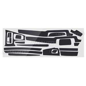 19 piezas RHD para BMW Serie 5 F10 F18 2011-2017, Adhesivos para el Tablero Interior del Coche con Patrón de Fibra de Carbono Brillante/3D Mate - Product Image 3