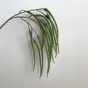 LO-758 Feuillage artificiel de haute qualité, <span class=keywords><strong>plantes</strong></span> d'amarante vertes et blanches suspendues pour bouquet de mariage - Product Image 3