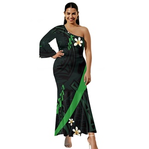 Tenues assorties pour la <span class=keywords><strong>famille</strong></span>, tendance et élégantes, de style polynésien tropical vert et noir, vêtements assortis pour les fêtes, personnalisables pour la <span class=keywords><strong>famille</strong></span> - Product Image 4