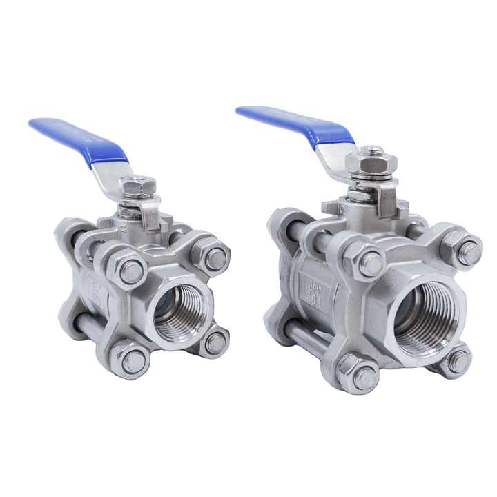 Ball Valve 304 Stainless Steel NPT 3/4in 2 Male Thread Manual Drive Cut Through Plumbing