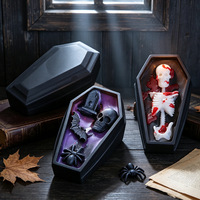 Regalo Creativo de Halloween, Vela Decorativa Moderna Hecha a Mano con Forma de Ataúd, Vela Aromática con Forma de Vampiro