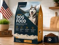 Sac refermable à huit soudures latérales, qualité alimentaire, opaque, pour aliments secs pour animaux et friandises lyophilisées