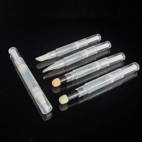 Stylo applicateur de gloss à lèvres vide en plastique rond de 2 ml, 4 ml, 6 ml, pour blanchiment des dents, avec brosse