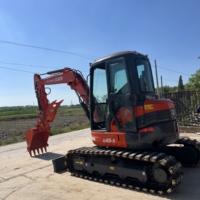Sistema de Control Preciso y Sensible para Excavadora Fabricado en Japón, KUBOTA U40, para Colocación de Tuberías y Operaciones en Espacios Reducidos