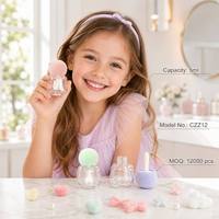 ISMAN Tubo de Brillo Labial Mini de 5ml con Tapa de Bola Flocada, Envase Cosmético Transparente de Plástico AS PETG, Vial Vacío al por Mayor