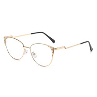 Nouvelles lunettes classiques œil-de-chat plates 2025 pour hommes et femmes, monture métallique, style tendance et moderne