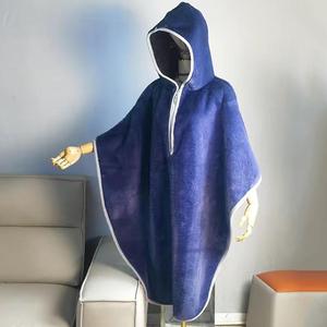 Manta para silla de ruedas, cubierta gruesa y cálida para invierno, capa para silla de ruedas, capa para silla de ruedas a prueba de viento, Poncho con capucha, manta forrada de lana - Product Image 3