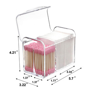 Tampone Scatola di Immagazzinaggio Trasparente di Trucco Cotone Cassa Del Supporto Contenitore Cosmetico di Trucco Dell'organizzatore Stuzzicadenti Cassa Del Supporto - Product Image 6
