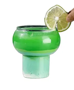ガラスカップ高ホウケイ酸クリエイティブユニークな形透明アイスクリーム280/530ML