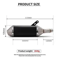 Système d'échappement pour moto CFMT 450MT IBEX450 2024-2025 fabriqué en Chine