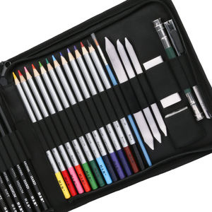 Профессиональный набор из 40 предметов, карандаши для рисования и цветные карандаши, набор для рисования - Product Image 3
