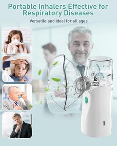 メーカーポータブルネブライザーアトマイザーハンドヘルドミニメッシュ吸入器大人と子供のための超音波ネブライザー - Product Image 3