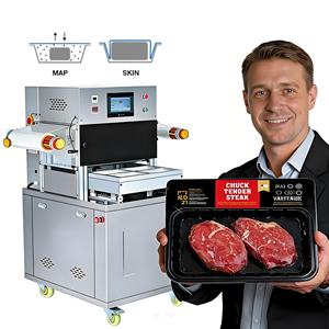 Machine d'emballage sous vide pour aliments, viande, fruits de mer, poisson, crevettes, machine d'emballage sous vide pour barquettes - Product Image 1