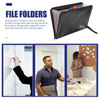 12 Carpeta de archivos expansible ignífuga de tamaño A5 multicolor, organizador de documentos recubierto de silicona que no pica, bolsa de etiquetas de Color A4