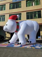 QIQU Écharpe géante gonflable de 6 m pour mascotte animale de fête en extérieur, festival d'hiver, 20 pieds, multicolore, imperméable et résistante aux intempéries, Polaire