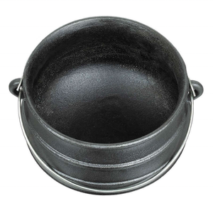 Meilleure vente de poterie de Camping en fonte 2022, marmite à feu de Style africain pré-assaisonné, ustensiles de cuisine pour l'extérieur, casseroles à <span class=keywords><strong>soupe</strong></span> et à Stock - Product Image 5
