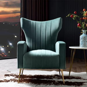 Silla de salón minimalista nórdica con respaldo alto, muebles americanos individuales de lujo para sala de estar, dormitorio u hotel, duradero y elegante - Product Image 2