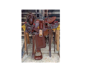 Selle de cheval de style occidental de qualité supérieure, conçue pour la stabilité avec des sangles en cuir renforcées et un siège équilibré - Product Image 3