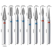Lot de 10 embouts de ponceuse à ongles en diamant, en aluminium, emballés individuellement, pour manucure et pédicure