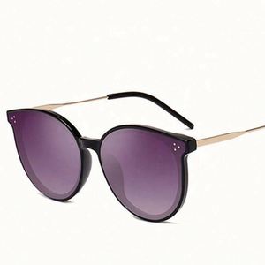 Nuevas Gafas de Sol Retro de Moda para Hombre y Mujer, Estilo Ojo de Gato, con Espejo Degradado, Protección UV400, Redondas y Grandes, 2019 - Product Image 1