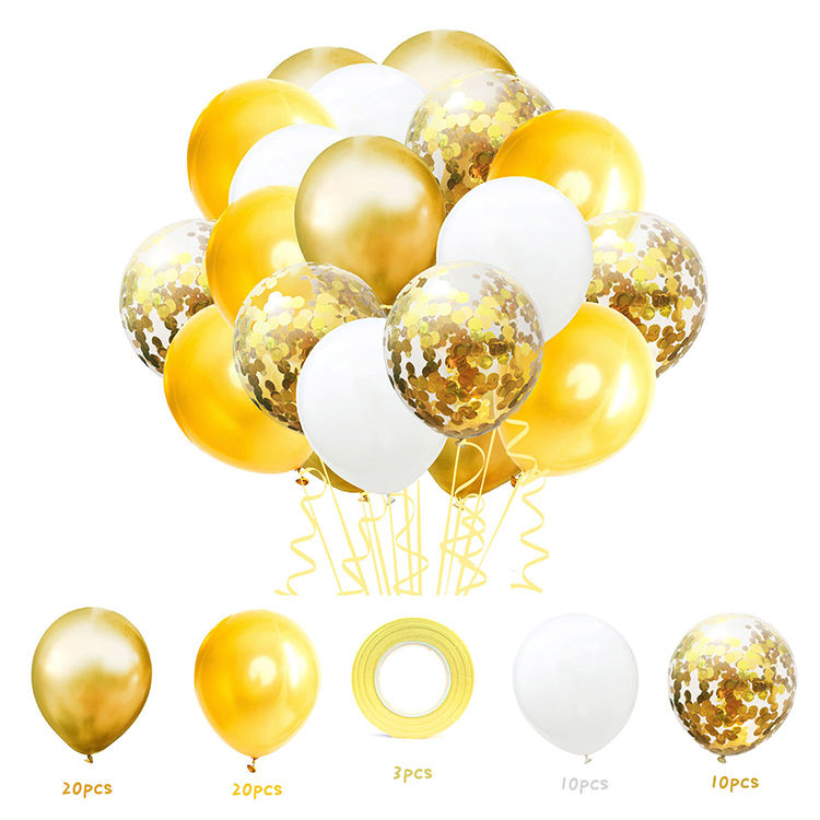 Chrome gold golden white sequins