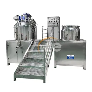 High Efficiency Simple Operation Fixed Vacuum Emulsifying Stand Mixer Homogeneous Mixing Cream Hair Shampoo With Oil Water Pot