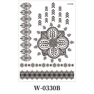 Top choix sur pour <span class=keywords><strong>Amazon</strong></span> Cross-Border New Black Lace Temporary Tattoo Stickers Waterproof Henné pour l'application du corps - Product Image 5