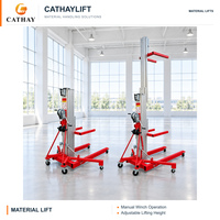 Lève-charge manuel Cathaylift en alliage d'aluminium avec câble en acier, capacité 280-340 kg, hauteur de levage 3,5-7,9 m